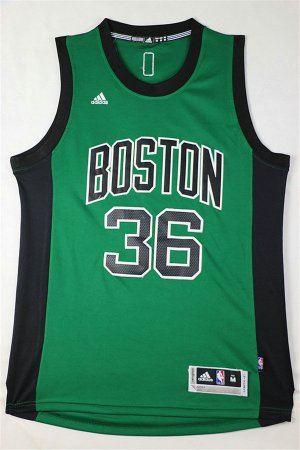 Maillot De Basket Boston Celtics Marcus Smart 36 Vert Noir Edge